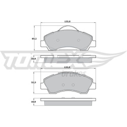 stabdžių trinkelių rinkinys, diskinis stabdys
                                TOMEX Brakes                                