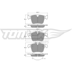 stabdžių trinkelių rinkinys, diskinis stabdys
                                TOMEX Brakes                                