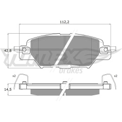 stabdžių trinkelių rinkinys, diskinis stabdys
                                TOMEX Brakes                                