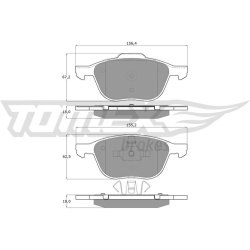 stabdžių trinkelių rinkinys, diskinis stabdys
                                TOMEX Brakes                                