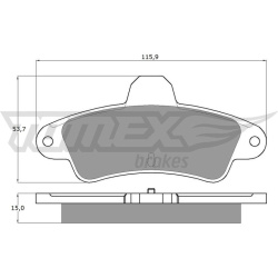 stabdžių trinkelių rinkinys, diskinis stabdys
                                TOMEX Brakes                                