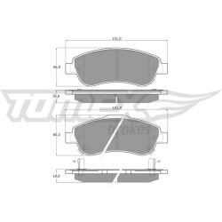 stabdžių trinkelių rinkinys, diskinis stabdys
                                TOMEX Brakes                                