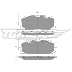 stabdžių trinkelių rinkinys, diskinis stabdys
                                TOMEX Brakes                                