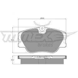 stabdžių trinkelių rinkinys, diskinis stabdys
                                TOMEX Brakes                                