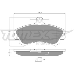 Stabdžių trinkelių rinkinys, diskinis stabdys
TOMEX Brakes