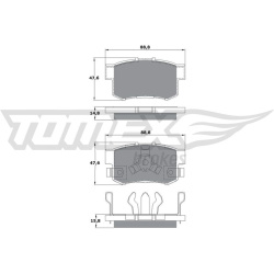 Stabdžių trinkelių rinkinys, diskinis stabdys
                                TOMEX Brakes                                
