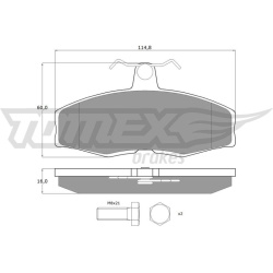 stabdžių trinkelių rinkinys, diskinis stabdys
                                TOMEX Brakes                                