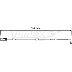 įspėjimo kontaktas, stabdžių trinkelių susidėvėjimas
                                TOMEX Brakes                     