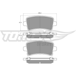 stabdžių trinkelių rinkinys, diskinis stabdys
                                TOMEX Brakes                                
