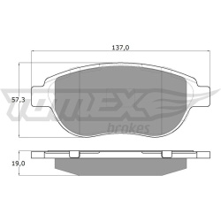 stabdžių trinkelių rinkinys, diskinis stabdys
                                TOMEX Brakes                                