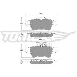 stabdžių trinkelių rinkinys, diskinis stabdys
                                TOMEX Brakes                                