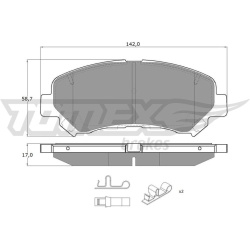 stabdžių trinkelių rinkinys, diskinis stabdys
                                TOMEX Brakes                                
