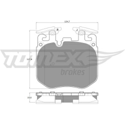 Stabdžių trinkelių rinkinys, diskinis stabdys
                                TOMEX Brakes                                