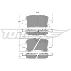 stabdžių trinkelių rinkinys, diskinis stabdys
                                TOMEX Brakes                                
