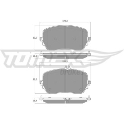 stabdžių trinkelių rinkinys, diskinis stabdys
                                TOMEX Brakes                                