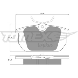 stabdžių trinkelių rinkinys, diskinis stabdys
                                TOMEX Brakes                                