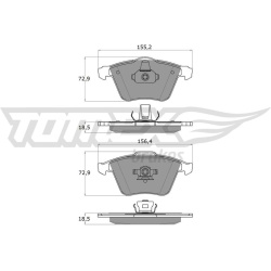 stabdžių trinkelių rinkinys, diskinis stabdys
                                TOMEX Brakes                                