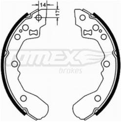 stabdžių trinkelių komplektas
                                TOMEX Brakes                                                