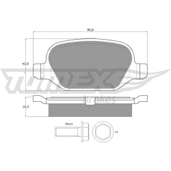 stabdžių trinkelių rinkinys, diskinis stabdys
                                TOMEX Brakes                                