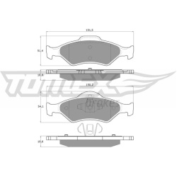 stabdžių trinkelių rinkinys, diskinis stabdys
                                TOMEX Brakes                                