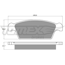 stabdžių trinkelių rinkinys, diskinis stabdys
TOMEX Brakes