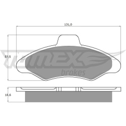 stabdžių trinkelių rinkinys, diskinis stabdys
                                TOMEX Brakes                                