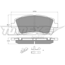 stabdžių trinkelių rinkinys, diskinis stabdys
                                TOMEX Brakes                                