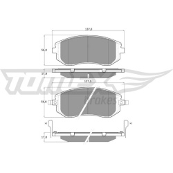 stabdžių trinkelių rinkinys, diskinis stabdys
                                TOMEX Brakes                                