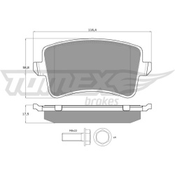 stabdžių trinkelių rinkinys, diskinis stabdys
                                TOMEX Brakes                                