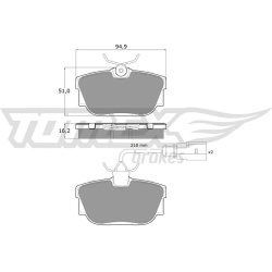 stabdžių trinkelių rinkinys, diskinis stabdys
                                TOMEX Brakes                                