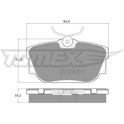 stabdžių trinkelių rinkinys, diskinis stabdys
                                TOMEX Brakes                                