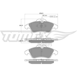 stabdžių trinkelių rinkinys, diskinis stabdys
                                TOMEX Brakes                                
