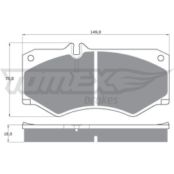 stabdžių trinkelių rinkinys, diskinis stabdys
                                TOMEX Brakes                                