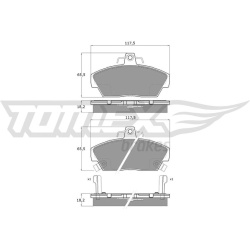 stabdžių trinkelių rinkinys, diskinis stabdys
                                TOMEX Brakes                                