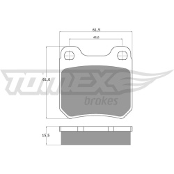 stabdžių trinkelių rinkinys, diskinis stabdys
                                TOMEX Brakes                                