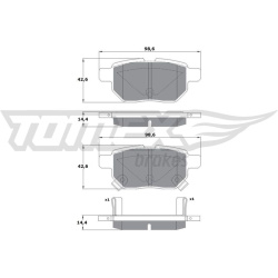 stabdžių trinkelių rinkinys, diskinis stabdys
                                TOMEX Brakes                                