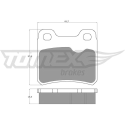 stabdžių trinkelių rinkinys, diskinis stabdys
                                TOMEX Brakes                                
