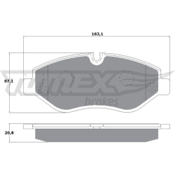 stabdžių trinkelių rinkinys, diskinis stabdys
                                TOMEX Brakes                                