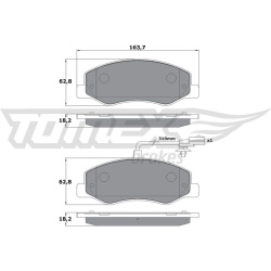 stabdžių trinkelių rinkinys, diskinis stabdys
                                TOMEX Brakes                                