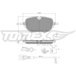 stabdžių trinkelių rinkinys, diskinis stabdys
                                TOMEX Brakes                                