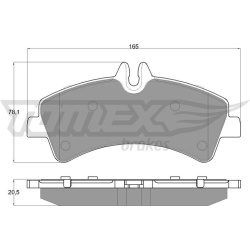 stabdžių trinkelių rinkinys, diskinis stabdys
                                TOMEX Brakes                                