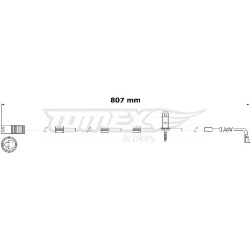 įspėjimo kontaktas, stabdžių trinkelių susidėvėjimas
                                TOMEX Brakes                     