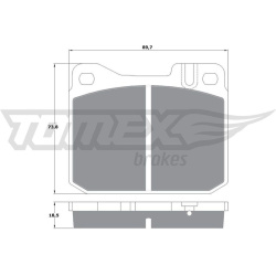 stabdžių trinkelių rinkinys, diskinis stabdys
                                TOMEX Brakes                                