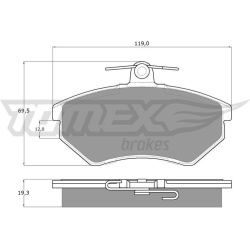 stabdžių trinkelių rinkinys, diskinis stabdys
                                TOMEX Brakes                                