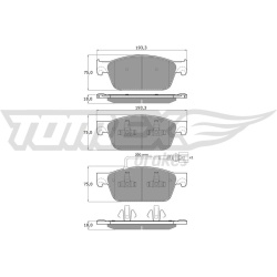 stabdžių trinkelių rinkinys, diskinis stabdys
                                TOMEX Brakes                                