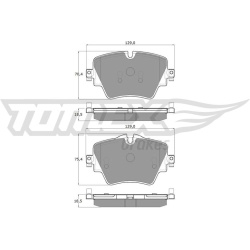 stabdžių trinkelių rinkinys, diskinis stabdys
                                TOMEX Brakes                                