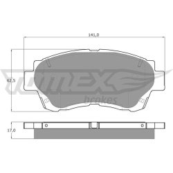 stabdžių trinkelių rinkinys, diskinis stabdys
                                TOMEX Brakes                                