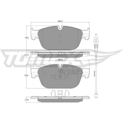 stabdžių trinkelių rinkinys, diskinis stabdys
                                TOMEX Brakes                                