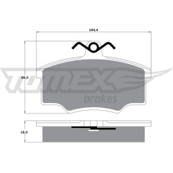 Stabdžių trinkelių rinkinys, diskinis stabdys
                                TOMEX Brakes                                