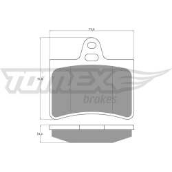 stabdžių trinkelių rinkinys, diskinis stabdys
                                TOMEX Brakes                                